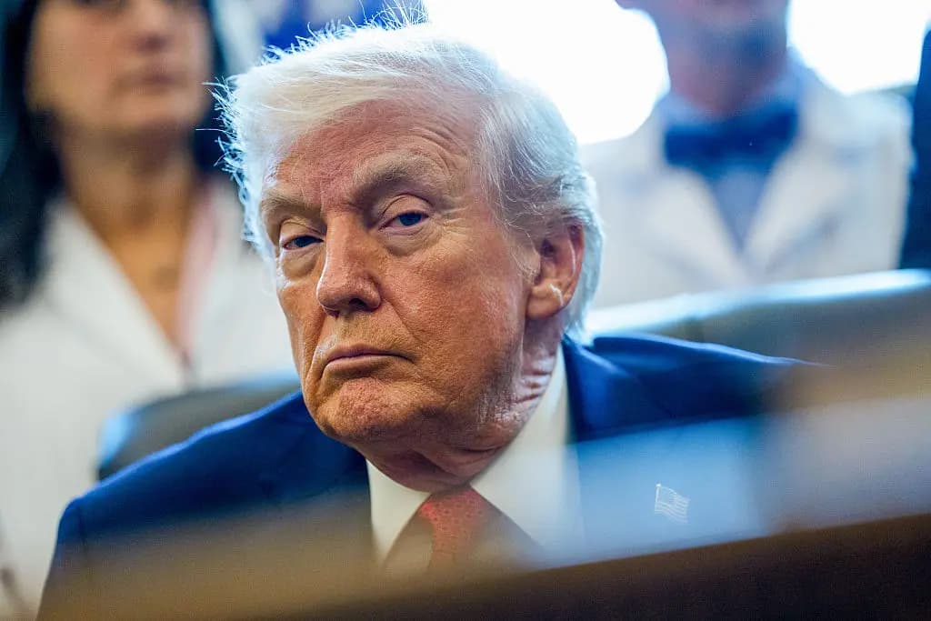 President Donald Trump during an executive order signing in the Oval Office of the White House in Washington, DC, on Dec. 18, 2025.